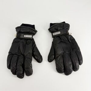 Grandoe Black Leather Gloves for Men